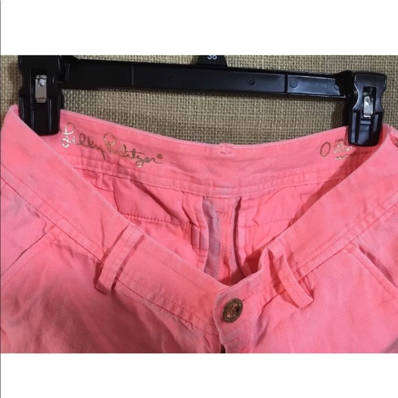 Lilly Pulitzer the Calla shorts peachy pink size 0 - Picture 6 of 8